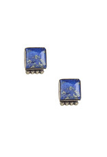 Horse Money Turquoise King Lapis Stud Earrings