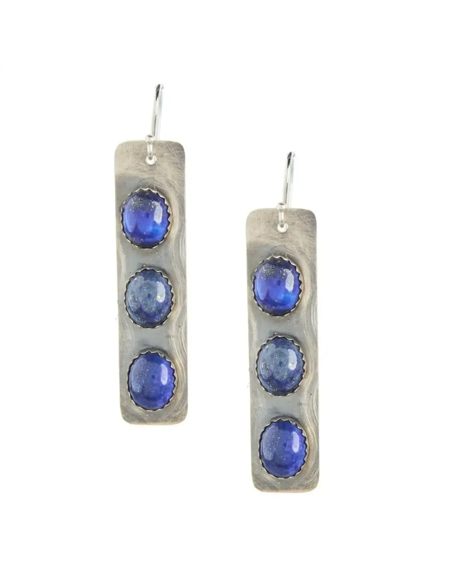 Horse Money Turquoise Lisa 3 Stone Lapis Earrings