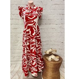 Blaze Red Midi Dress
