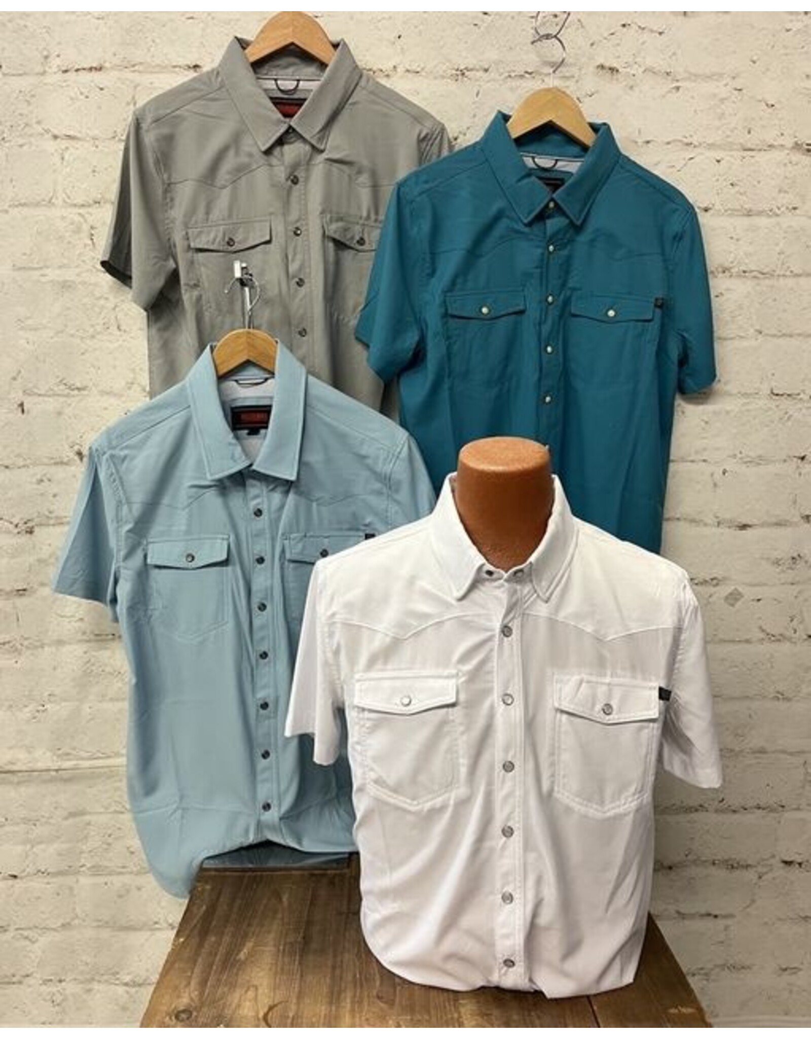 Rock & Roll Denim Rock & Roll Denim TEK Short Sleeve Solid Ripstop Snap