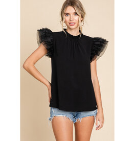 Bernadette Net Sleeve Top