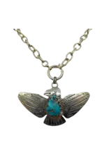 Erin Knight Designs Vintage Turquoise Thunderbird Pendant Necklace