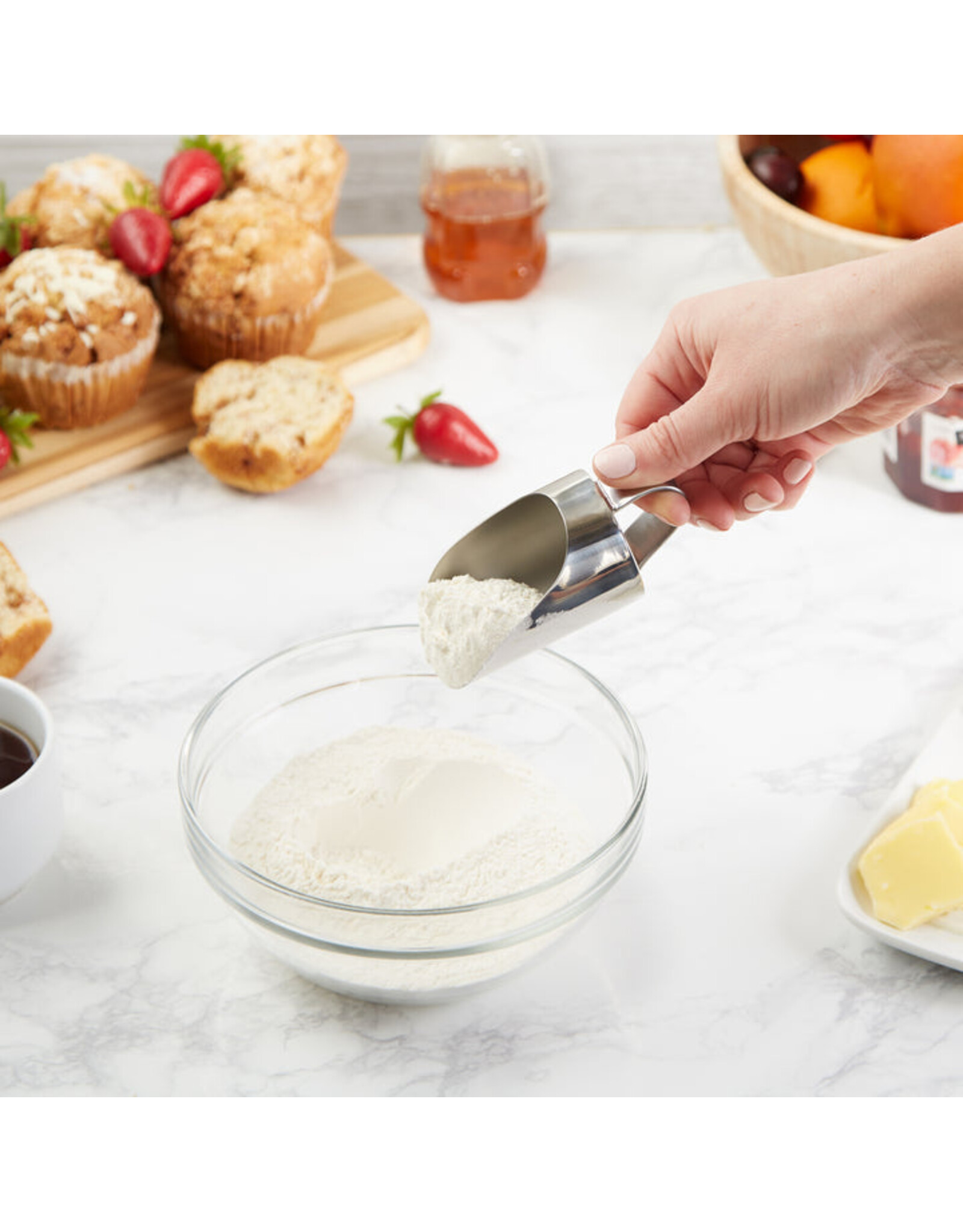 RSVP International Vintage Mini Stainless Steel Scoop