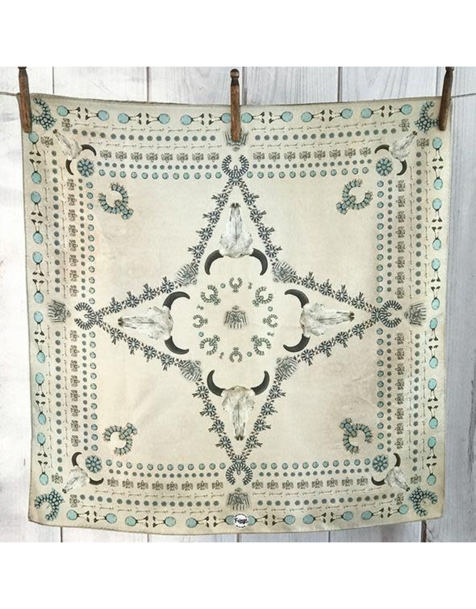 Fringe Scarves Fringe Squash Blossomed Tan Shorty