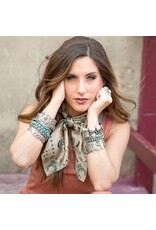 Fringe Scarves Fringe Squash Blossomed Tan Shorty Fringe Scarves Fringe Squash Blossomed Tan Shorty