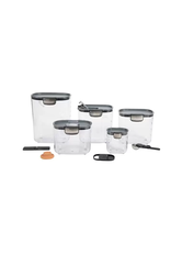 Progressive ProKeeper+ 9 Piece Clear Plastic Airtight Storage Container Canister Set with Magnetic Accessories