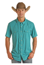 Rock & Roll Denim TEK Short Sleeve Solid Ripstop Snap