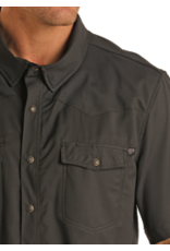 Rock & Roll Denim TEK Short Sleeve Solid Ripstop Snap