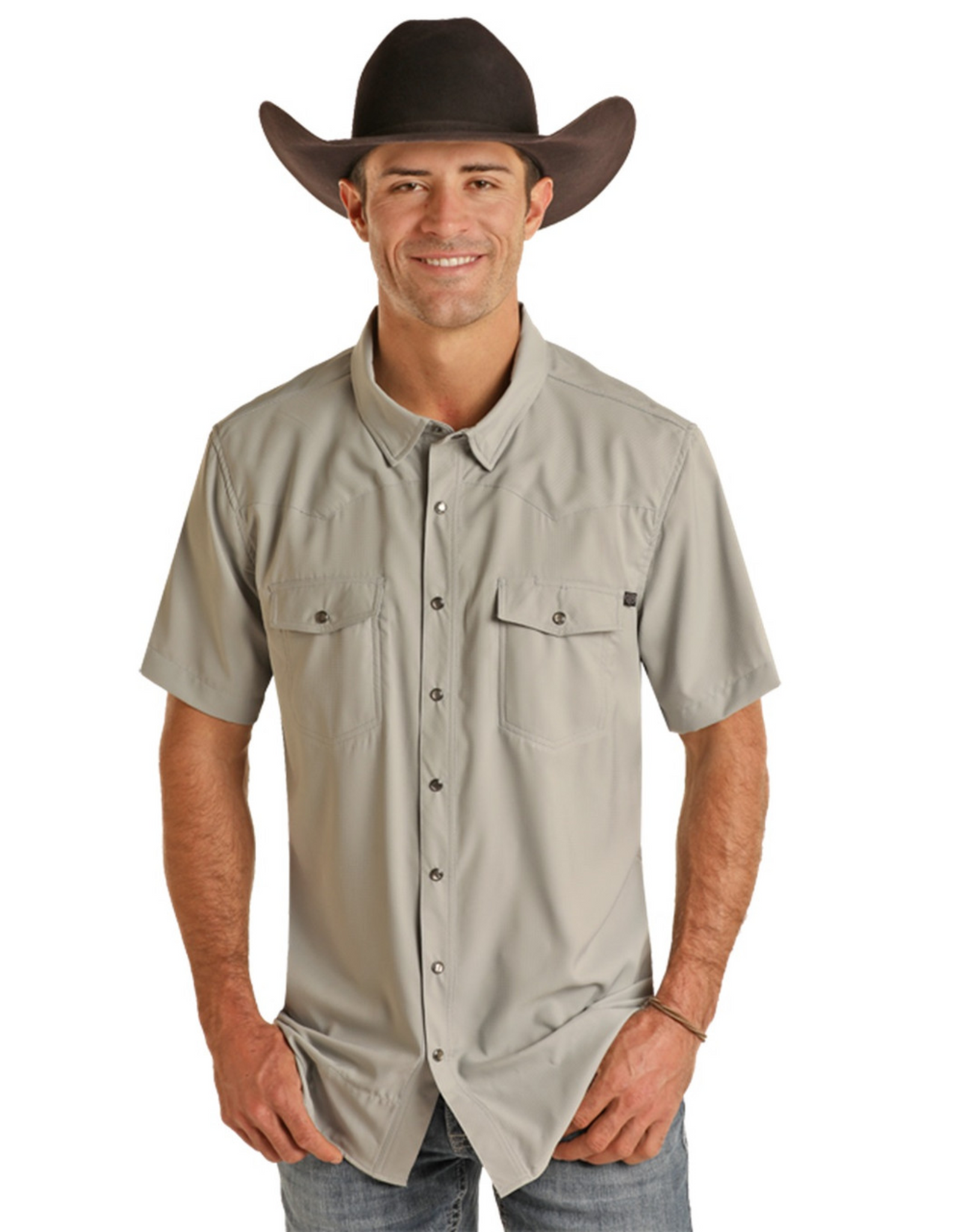 Rock & Roll Denim Rock & Roll Denim TEK Short Sleeve Solid Ripstop Snap