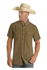 Rock & Roll Denim TEK Short Sleeve Solid Ripstop Snap