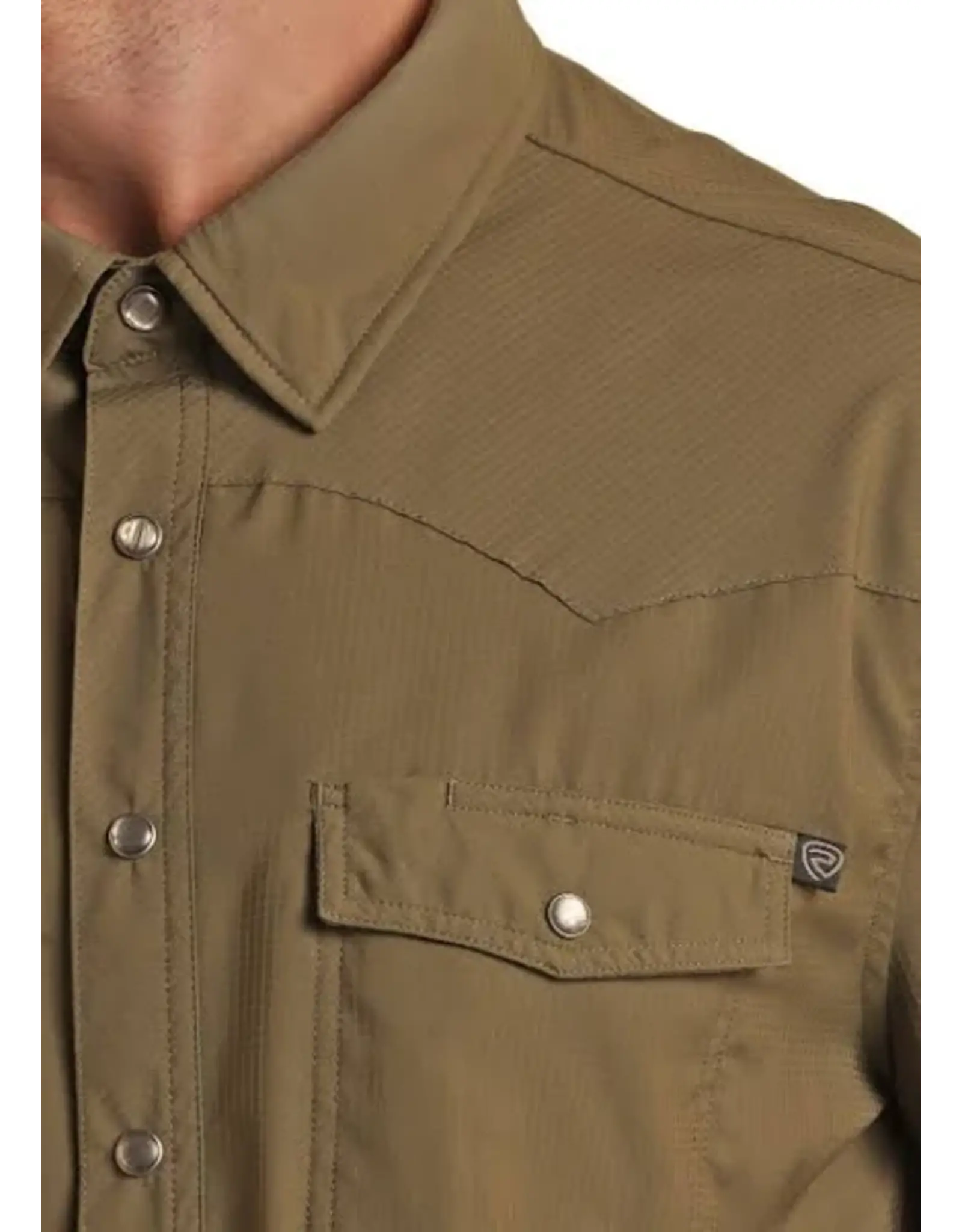 Rock & Roll Denim Rock & Roll Denim TEK Short Sleeve Solid Ripstop Snap