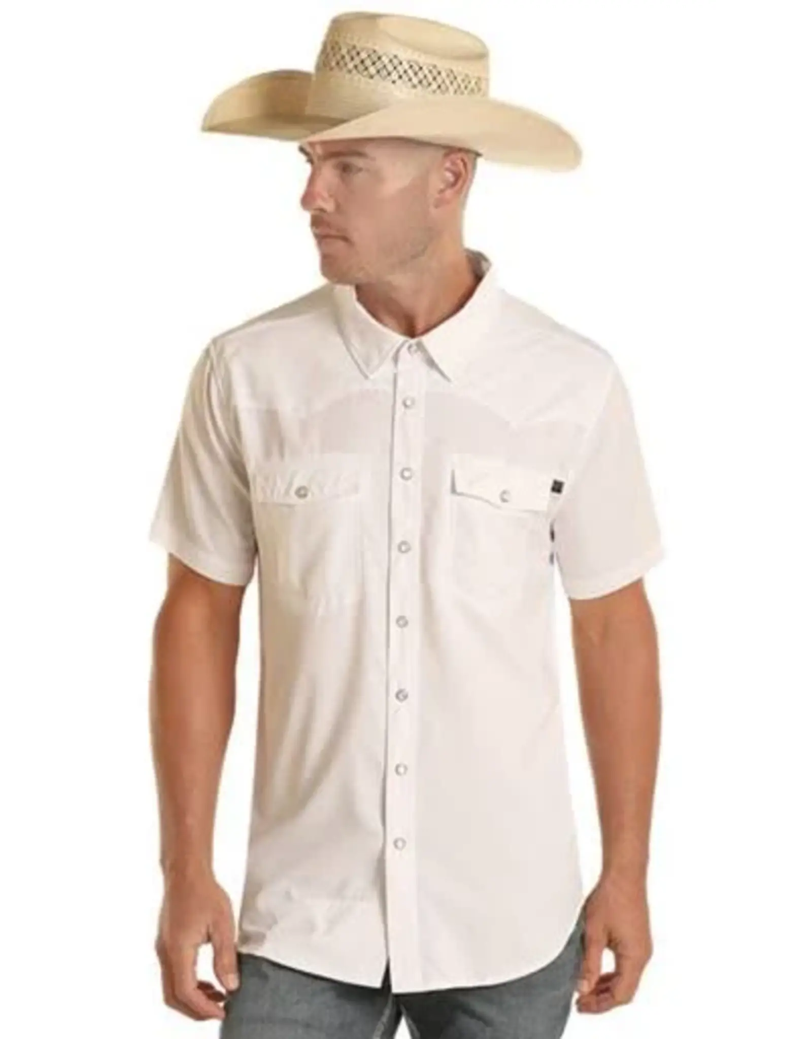 Rock & Roll Denim Rock & Roll Denim TEK Short Sleeve Solid Ripstop Snap