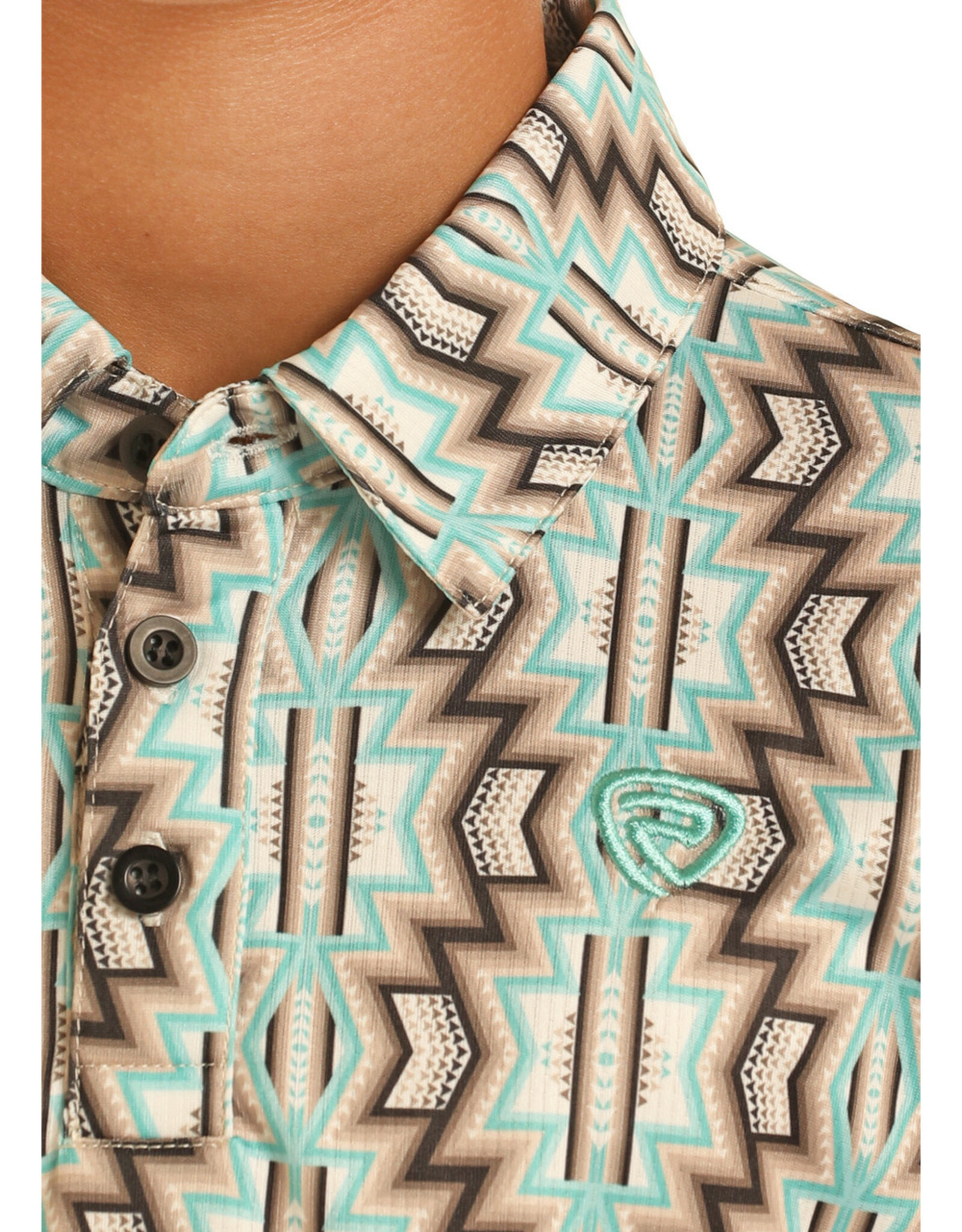 Rock & Roll Denim Rock & Roll Denim Boys Aztec Polo Shirt