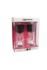 SwissMar Torre Mill Set Acrylic with Dark Wood Top 6"