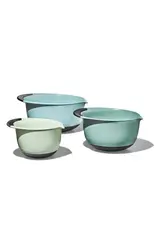 OXO OXO 3-Piece Mixing Bowl Set - Cadet Blue, Tower Grey, Jade