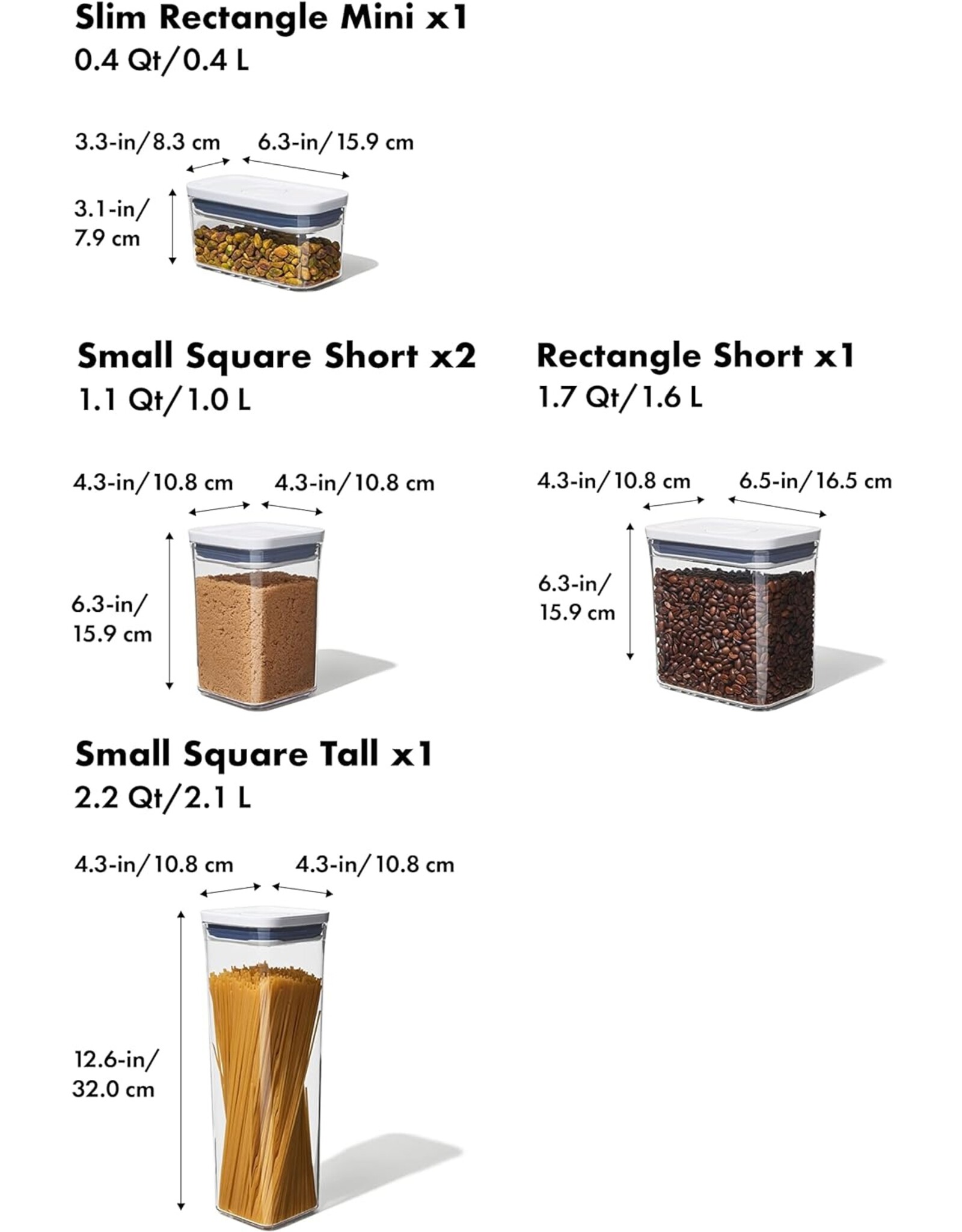 OXO OXO 5 Piece Pop Container Set