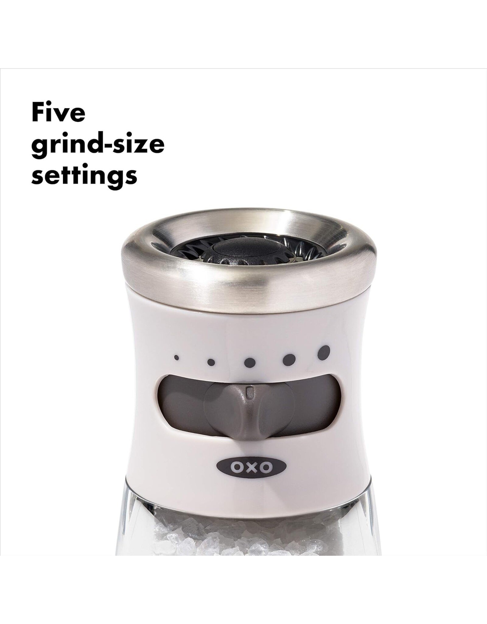 OXO OXO Contoured Mess Free Salt Grinder-Gray