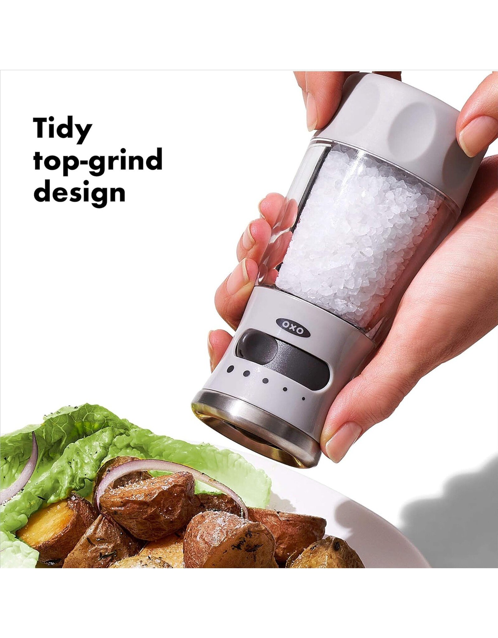 OXO OXO Contoured Mess Free Salt Grinder-Gray