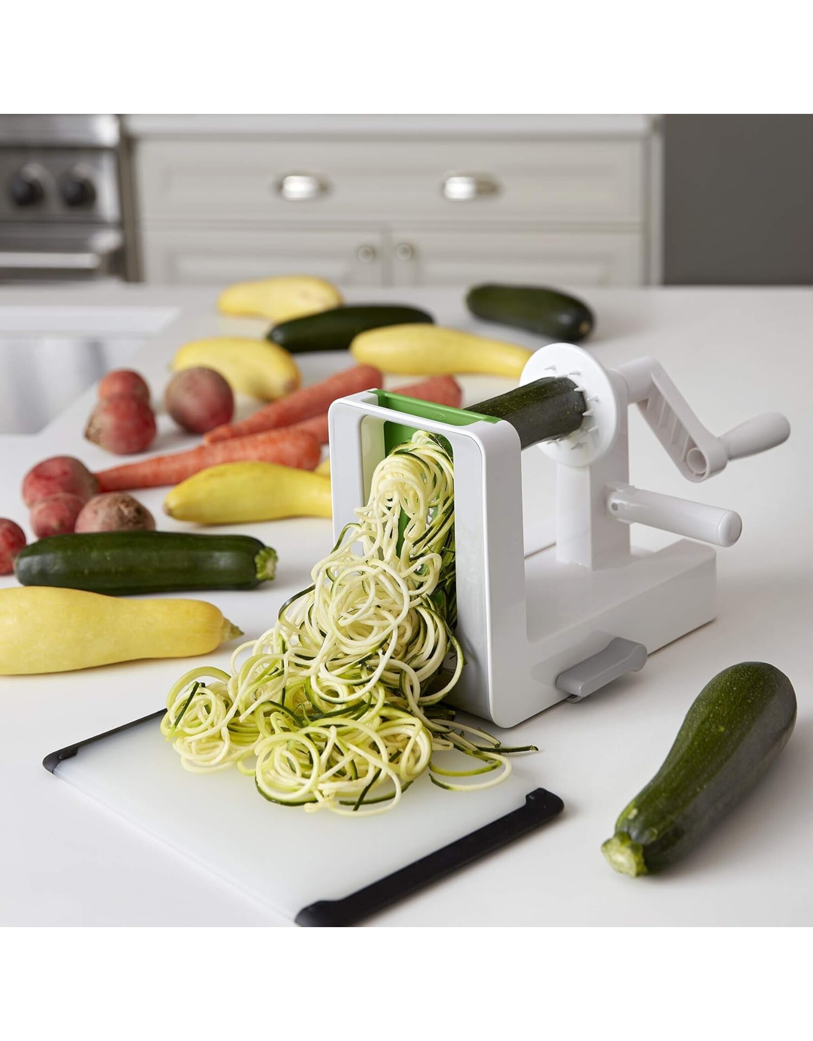 OXO OXO Good Grips 3-Blade Tabletop Spiralizer with StrongHold Suction, White