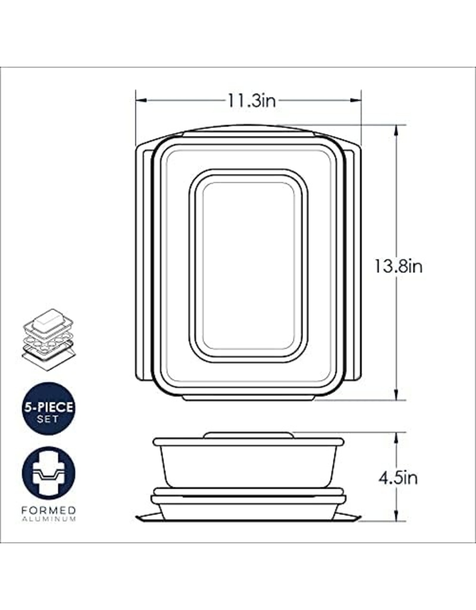 Nordic Ware Nordic Ware Baking pan, compact/5 pc.