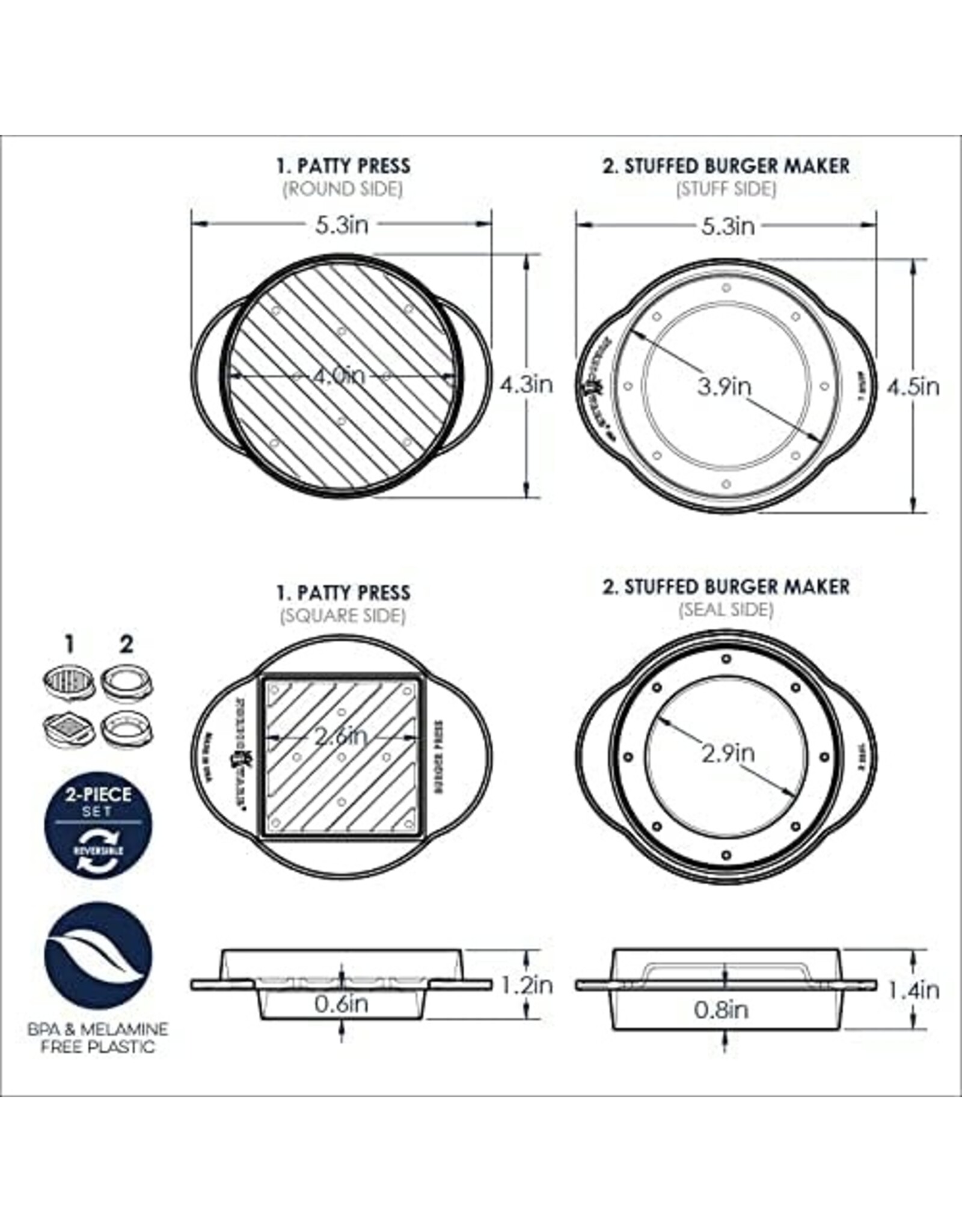 Nordic Ware Nordic Ware Stuffed Burger Maker & Patty Press