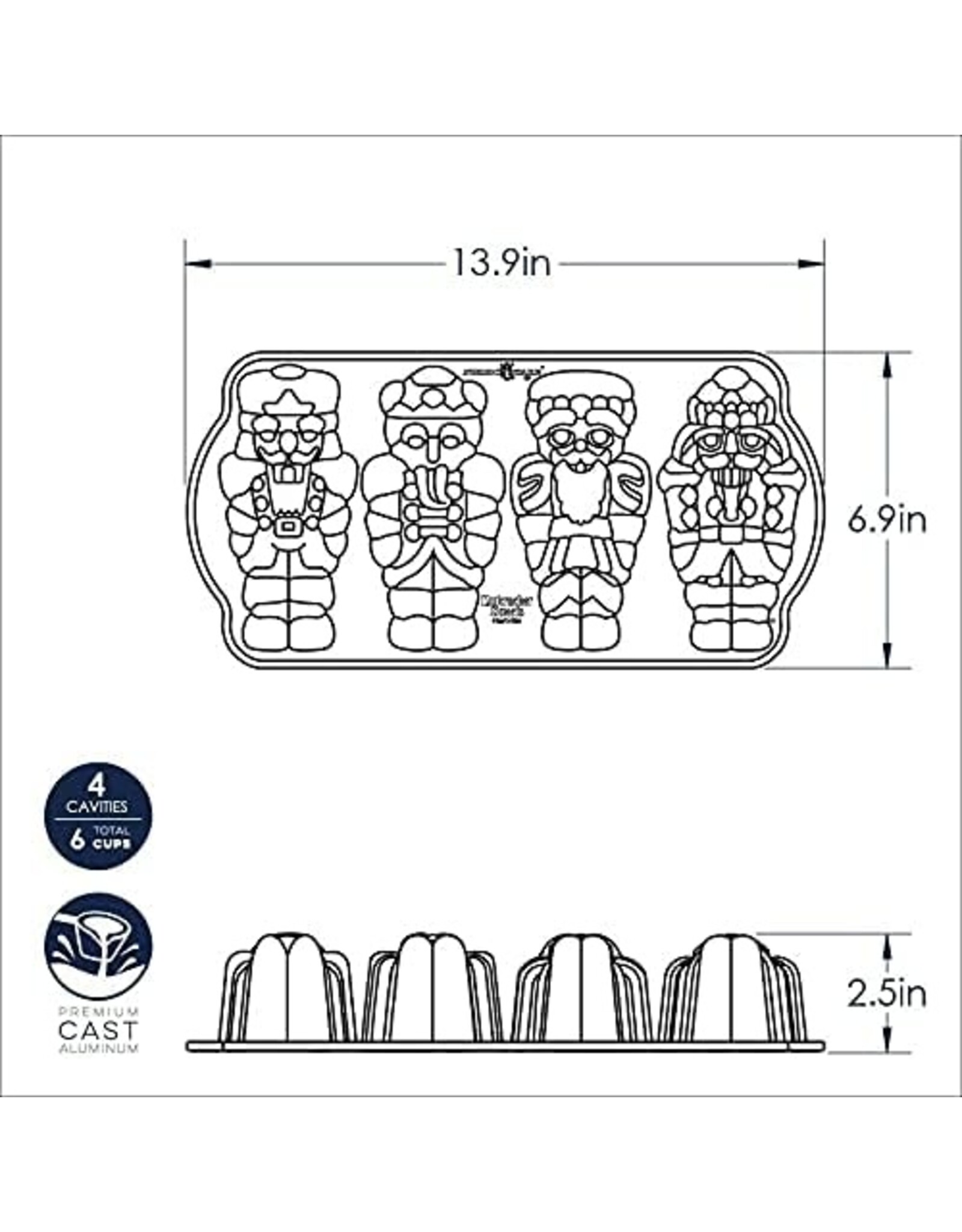 Nordic Ware Nordic Ware Nutcracker Sweet Cakelet Pan