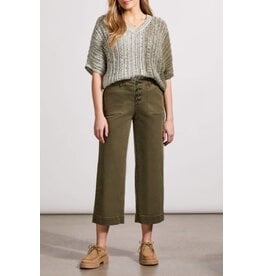 Tribal Tribal Audrey Button Fly Wide Crop Jeans