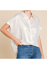 Piper Metallic Button Blouse