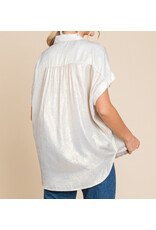 Piper Metallic Button Blouse