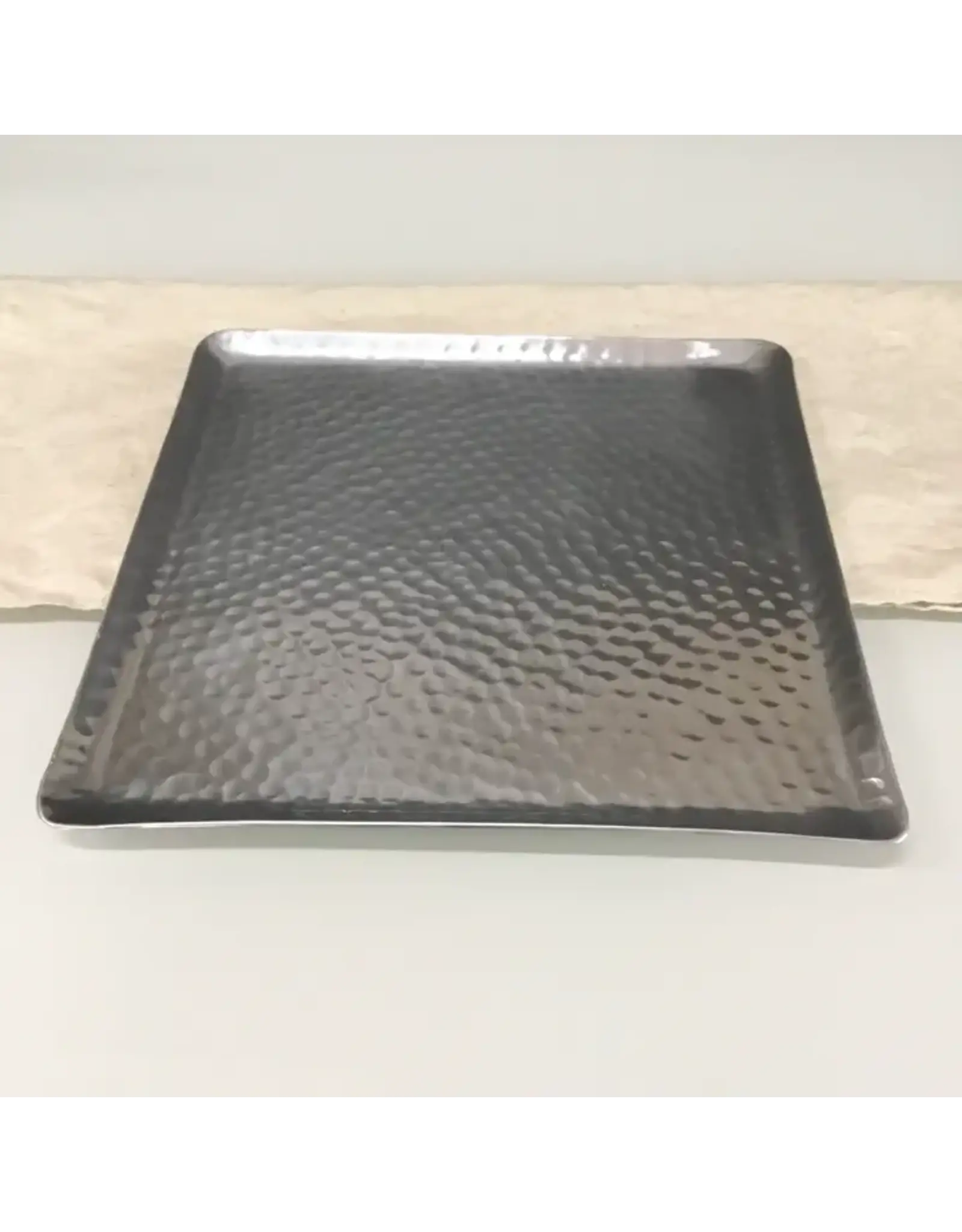 Hammered Square Plate 12"