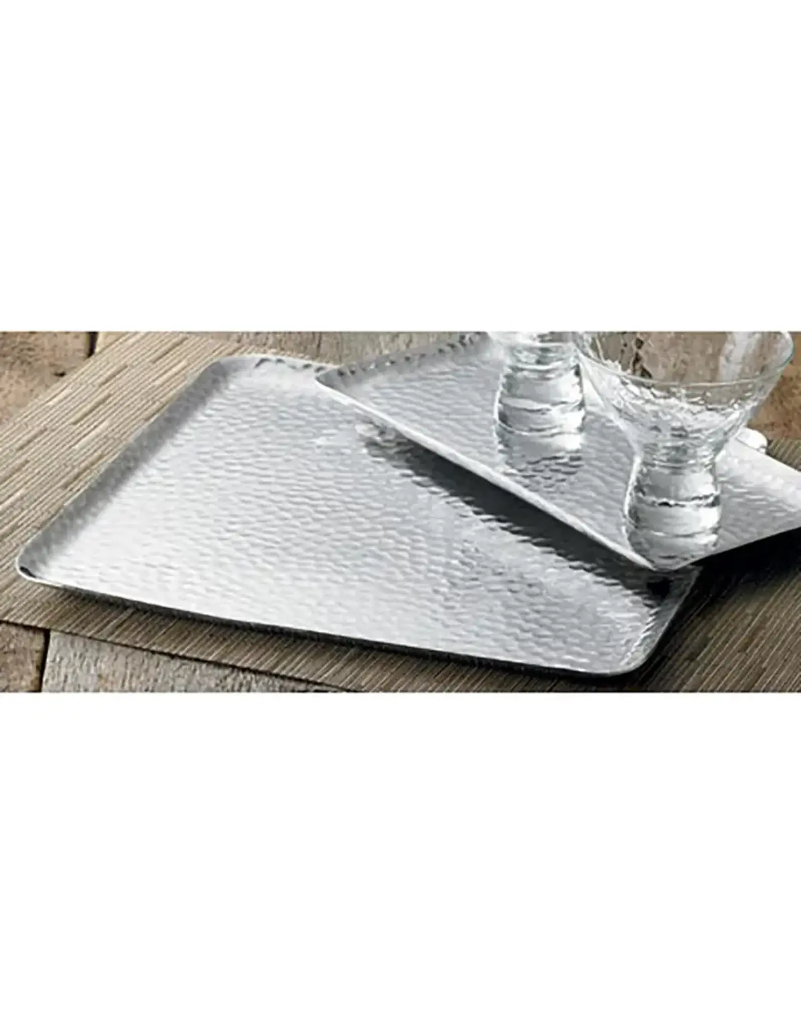 Hammered Square Plate 12"
