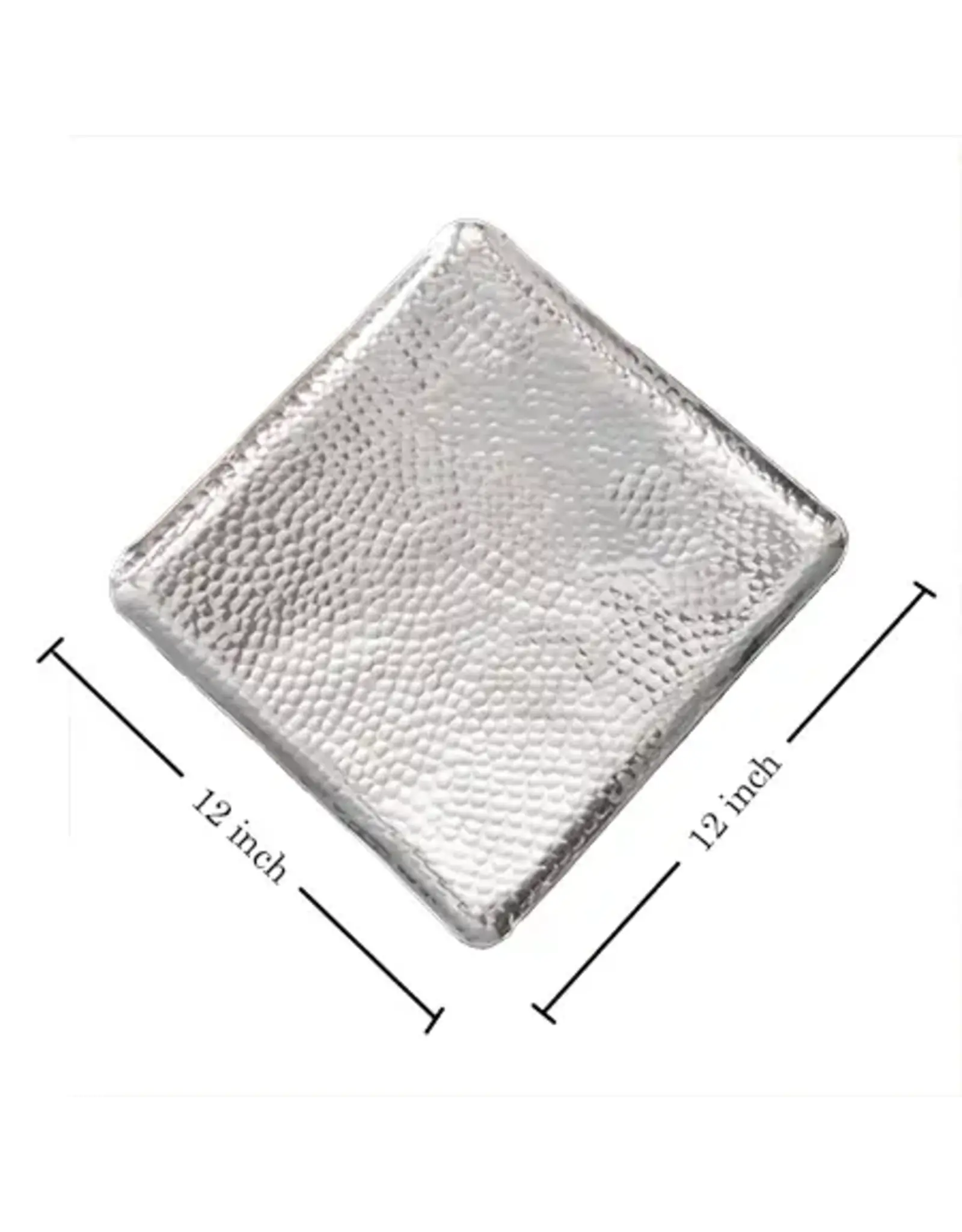 Hammered Square Plate 12"