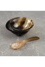 Exotic Horn Bowl & Spoon Set