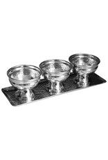 Hammered Tray with Bowl Set