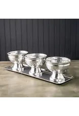 Hammered Tray with Bowl Set