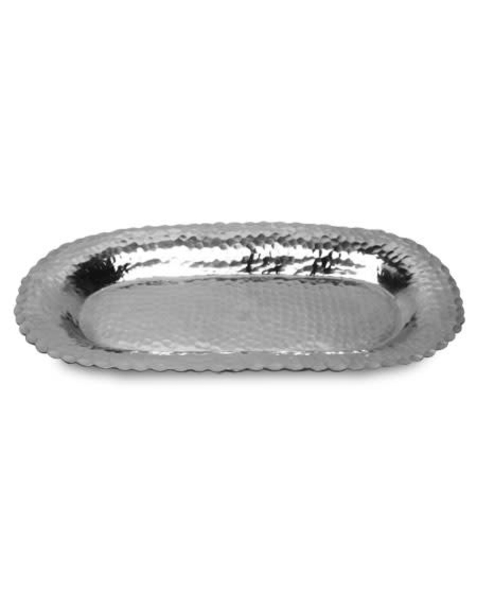 Hammered Oval Scallop Tray 24X15