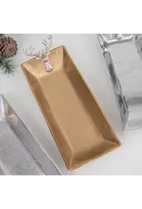 Gold Textured Aluminum Deer Tray