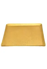 Gold Hammered Aluminum Square Tray