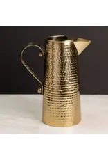 Gold Hammered Aluminum Pitcher