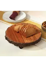 10" Bark Edge Cake Plate w/ Iron Feet