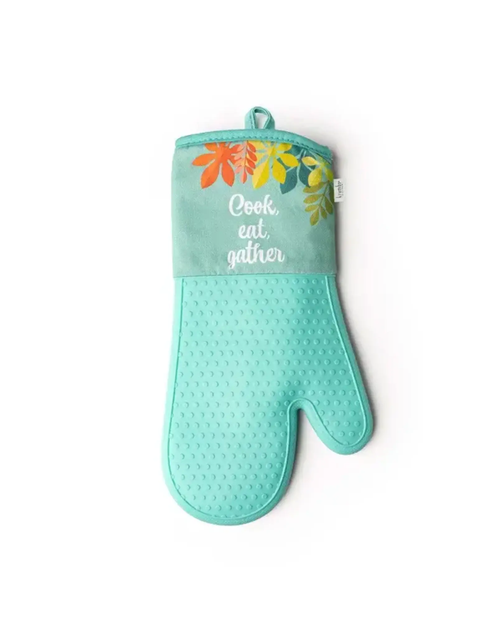 Cook, Eat, Gather Oven Mitt Turquoise