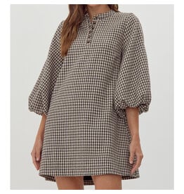 Francoise Houndstooth Mini Dress