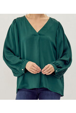 Francine V-Neck Silky Blouse