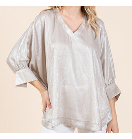 Fiona Metallic Dolman Sleeve Top