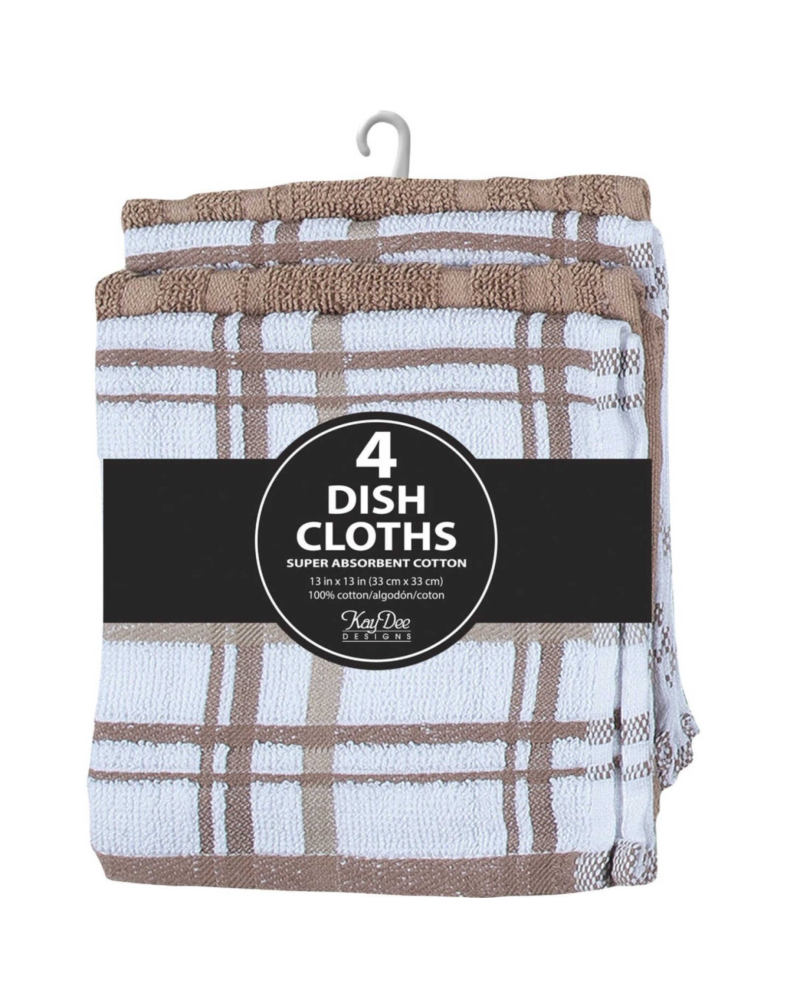 4 Dish Cloths Taupe