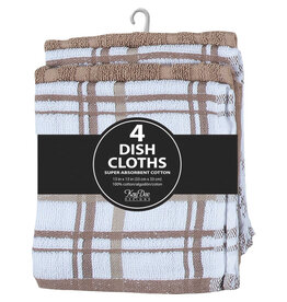 4 Dish Cloths Taupe