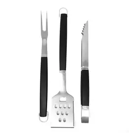 BBQ Tool Set Of Three Stainless Steel