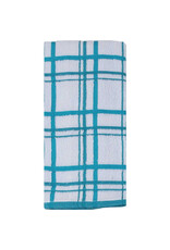 Windowpane 2 Piece Terry Towels - Peacock