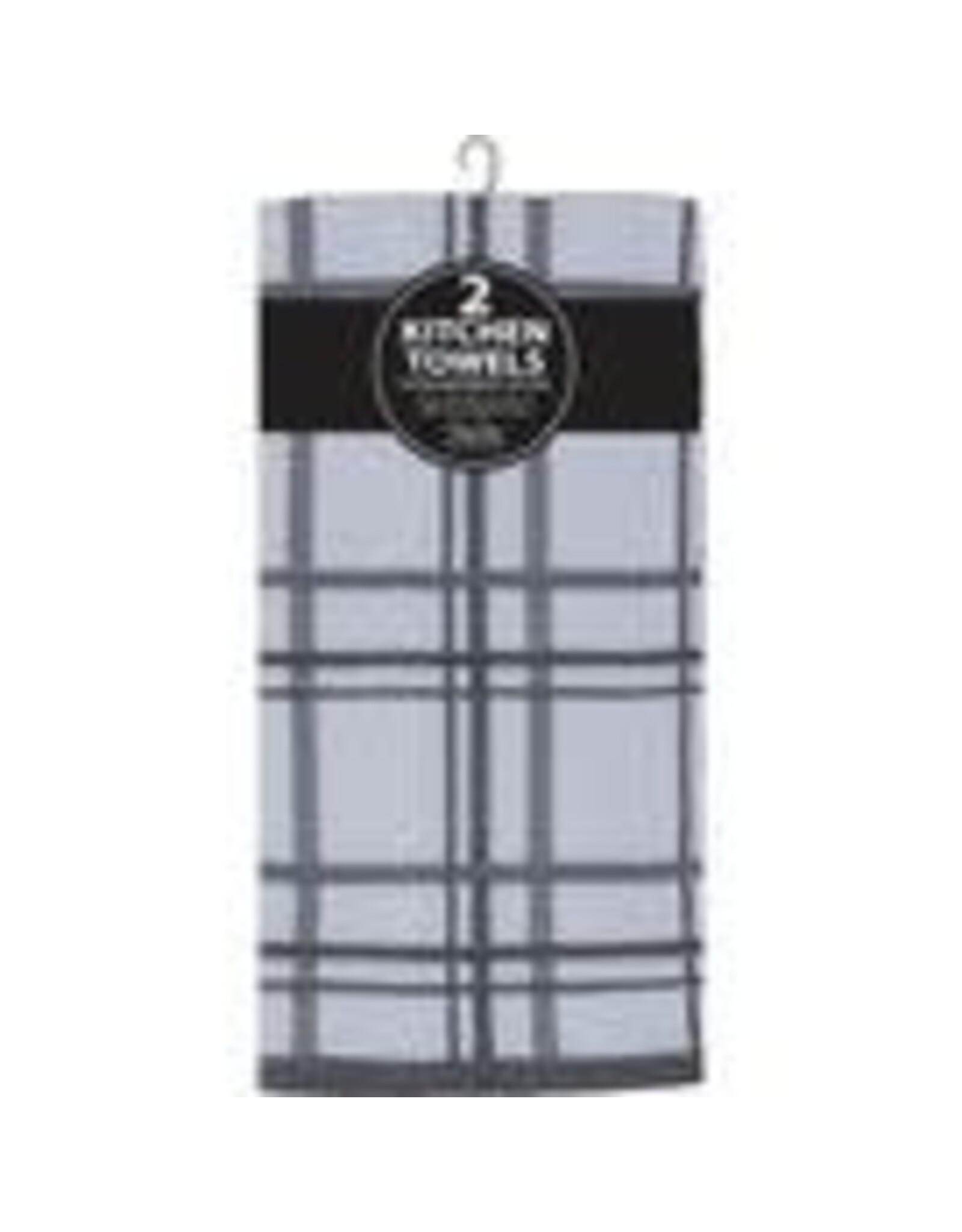 Windowpane 2 Piece Terry Towels - Charcoal