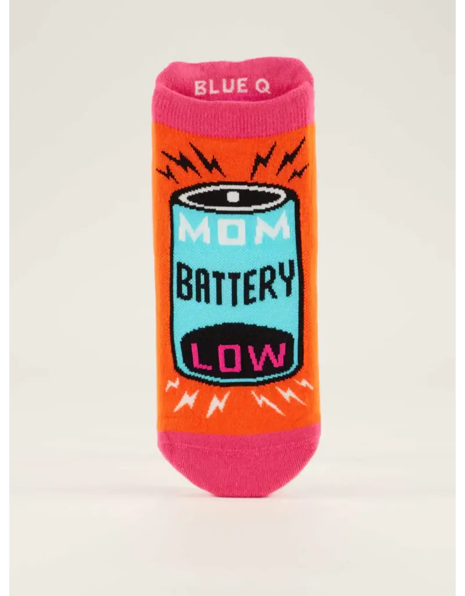 Blue Q Mom Battery Low Sneaker Socks